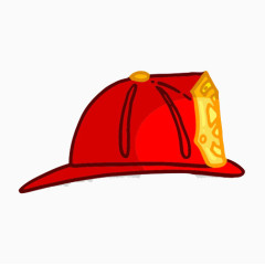 手绘红色帽子