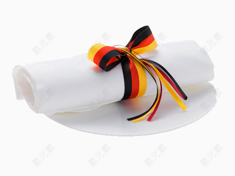 德国国旗主题白毛巾