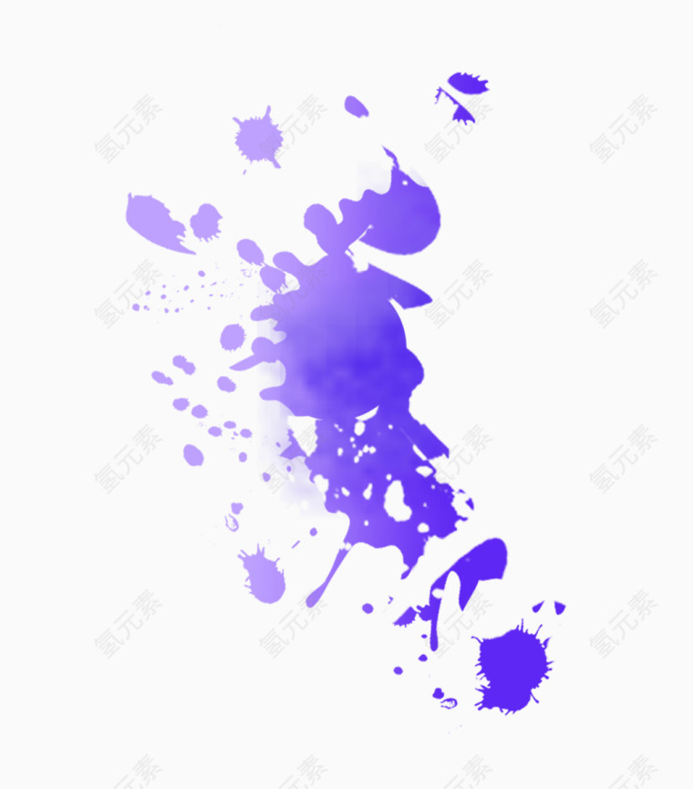 紫色颜料痕迹