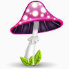 粉红色的蘑菇蘑菇Mushrooms-icon-set