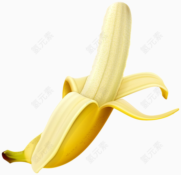 剥皮的香蕉