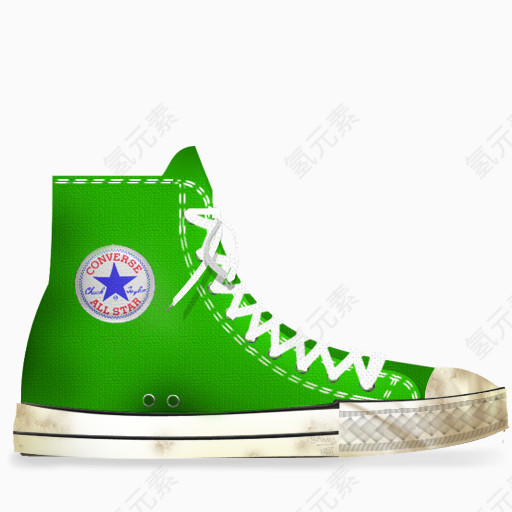 匡威绿色脏鞋Converse-icons