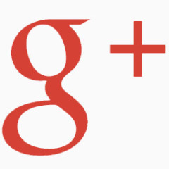 红色的google+ logo图标