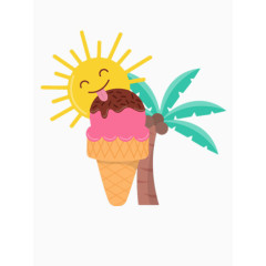 吃冰淇淋的太阳