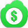 美元硬币free-green-cloud-icons