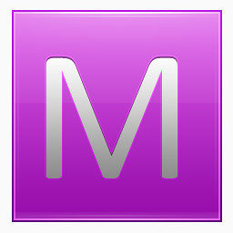 字母M粉色图标
