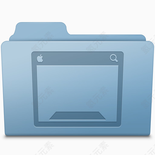 桌面文件夹蓝色图标