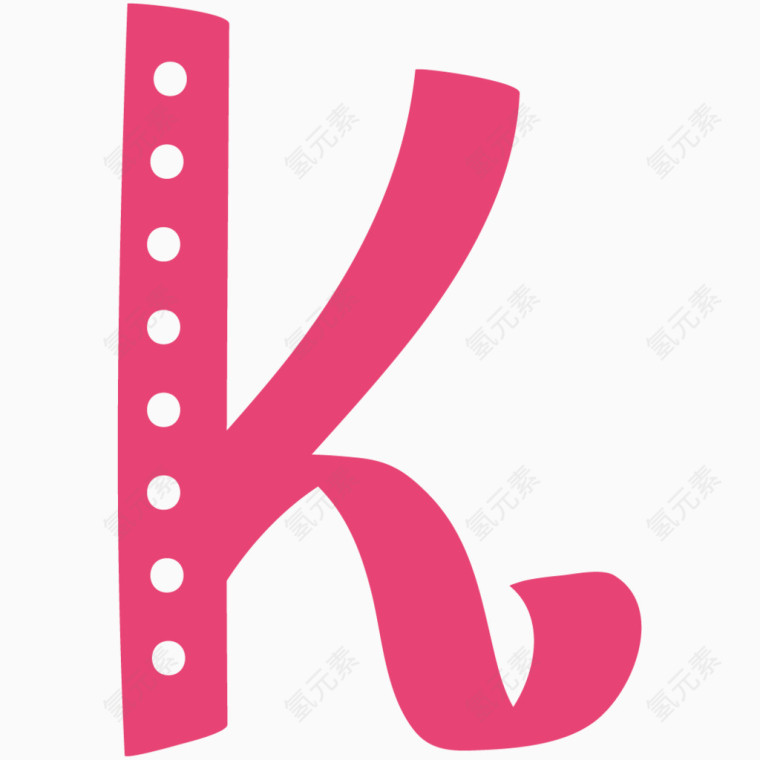 创意彩色字母K