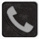 电话白色的Android-Leather-Badges-icons