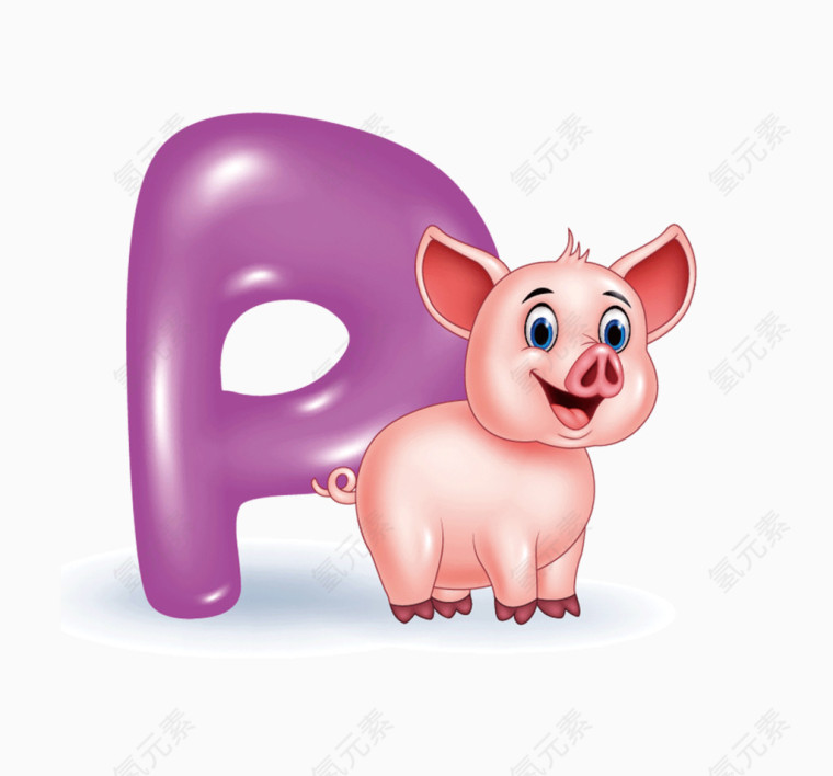 卡通手绘动物猪