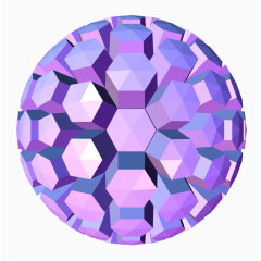 浪漫紫色立体球体