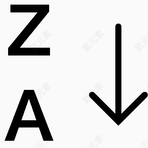 Data Alphabetical Sorting Za Icon