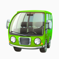 绿色小型面包车