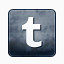 Tumblr彩色和褪色的社会媒体图标