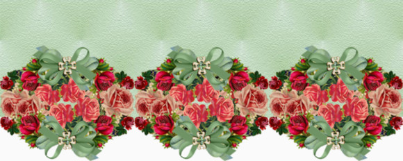 半透明绿底色花朵装饰板