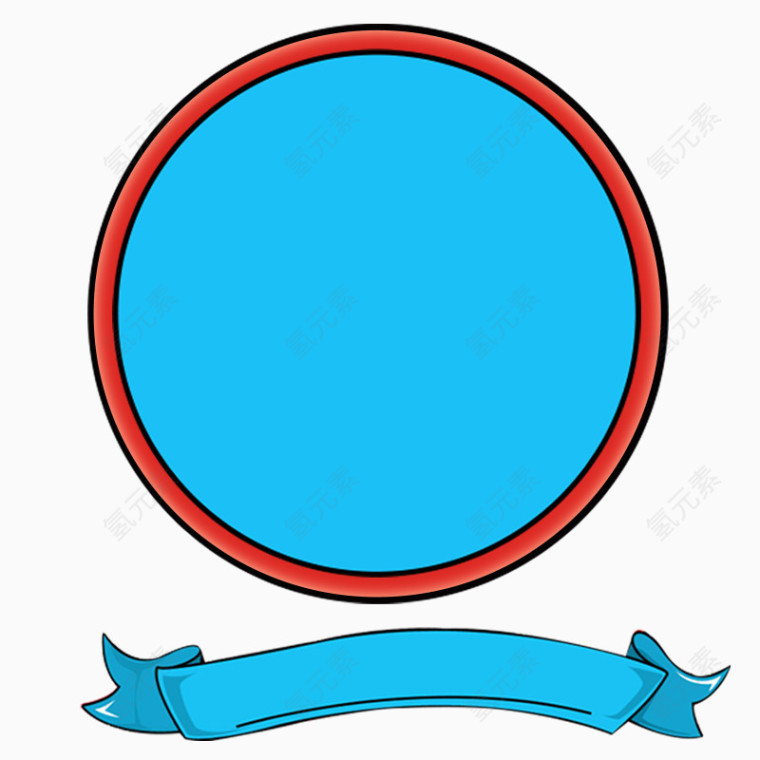 矢量圆环展示条丝带元素