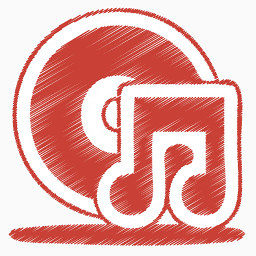 Red music cd Icon