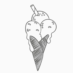 冰淇淋手绘