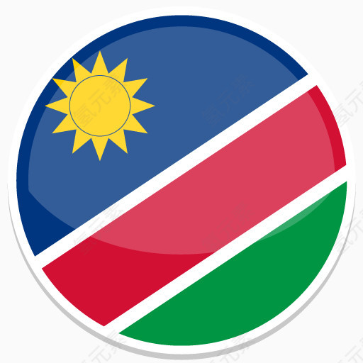 纳米比亚Flat-Round-World-Flag-icons