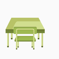 绿色课桌