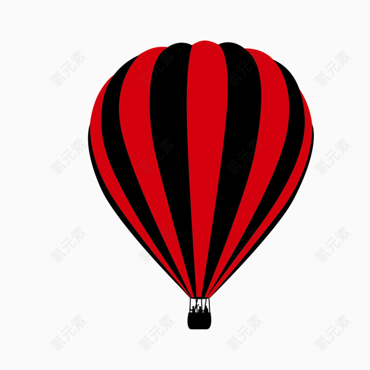 黑红热气球