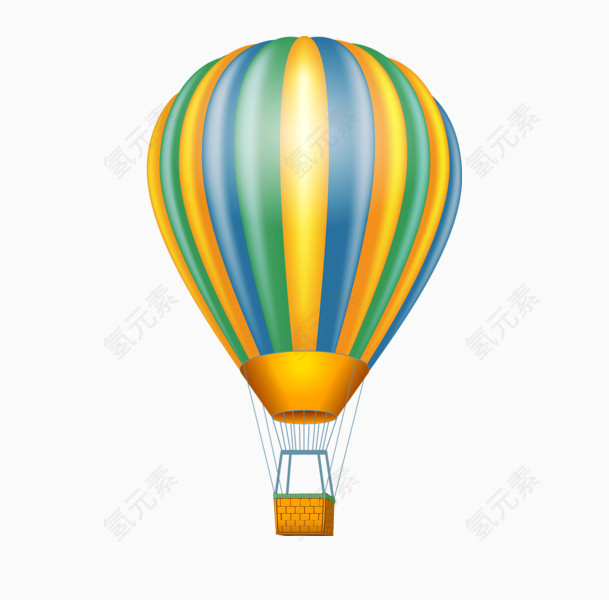 暖色调的热气球