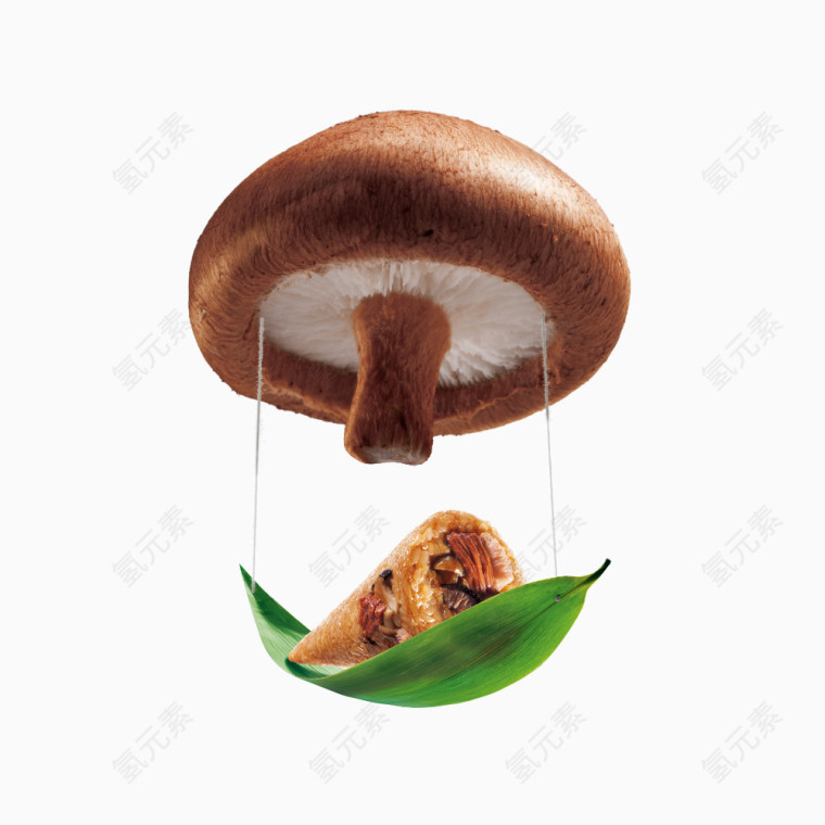 香菇粽子造型的热气球