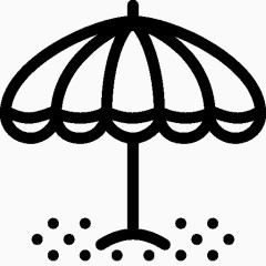 旅游海滩伞图标