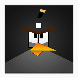 黑色的愤怒的鸟无框架Square-Angry-Birds-Icons