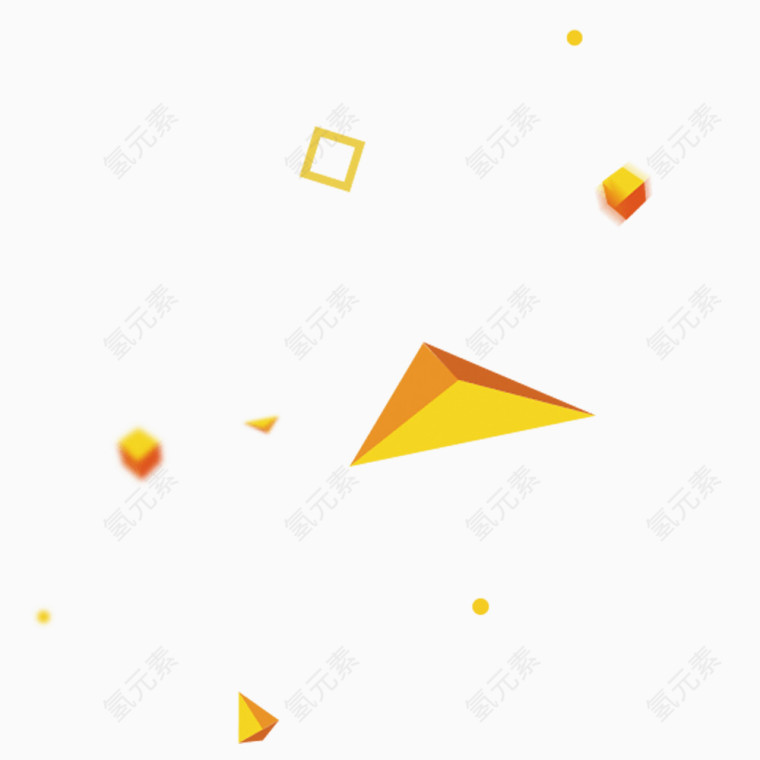 黄色三角装饰