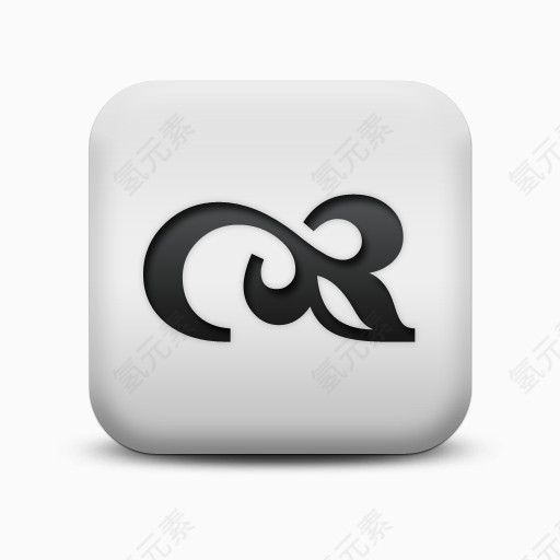不光滑的白色的广场图标符号形状装饰Symbols-Shapes-icons