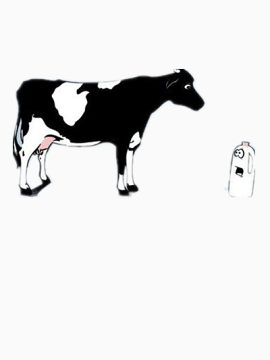 创意奶牛和牛奶