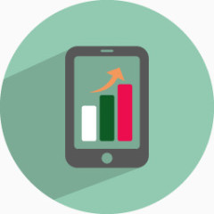 移动统计数据flat-finance-icons