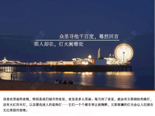 璀璨海边夜景ppt下载