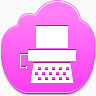 打字机Pink-cloud-icons