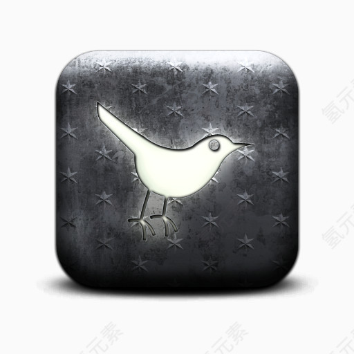 推特鸟动物社会网络社会锡白色的星星图案