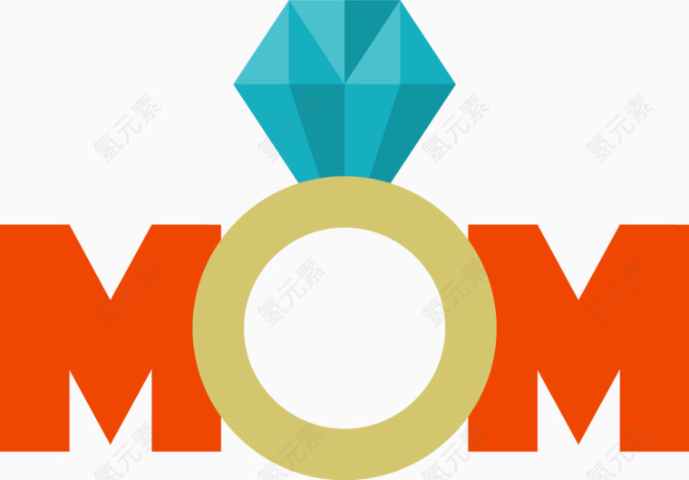 MOM母亲钻石logo