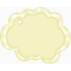 淡黄色梦幻花边形状泡泡对话框