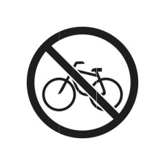 自行车封锁预防禁止标志禁止禁止标志警告图标禁令