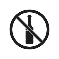 瓶不 可能封锁禁止标志禁止禁止标志警告图标禁令