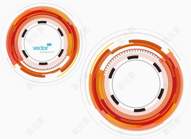 抽象圆环名片底纹