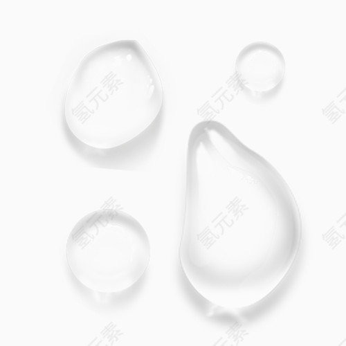 透明水滴png素材