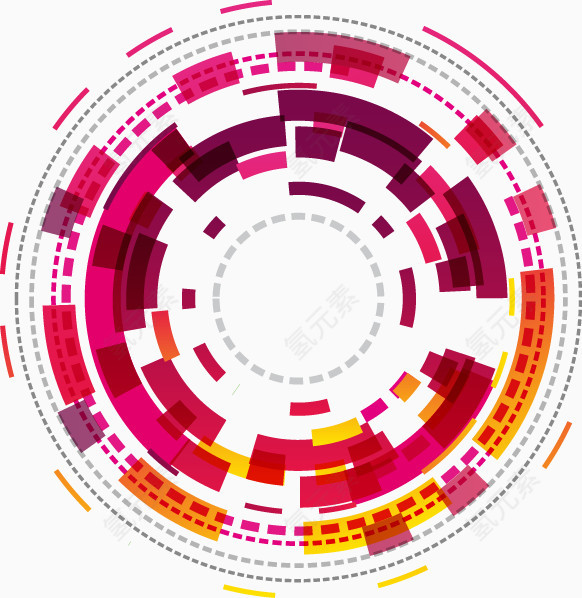 抽象炫彩圆形