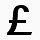 货币标志英镑简单的黑色iphonemini图标