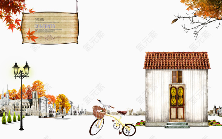 房屋和自行车