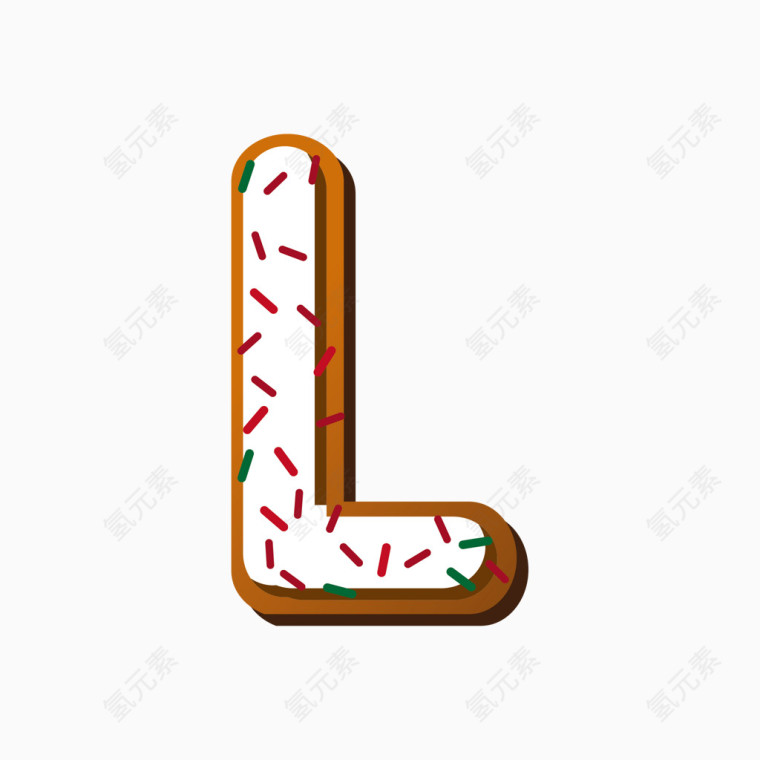 饼干英文字体字母L