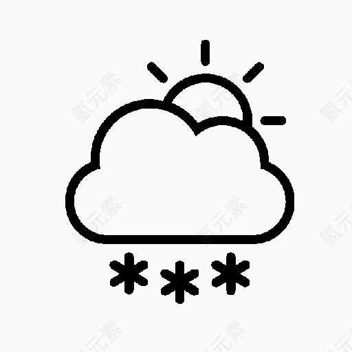 雪的天气符号图标