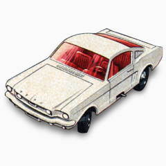 福特野马车顶年代的火柴盒汽车图标