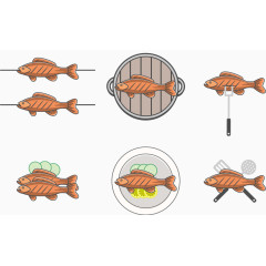 鱼和多种做法素材