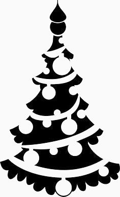 黑色镂空圣诞树